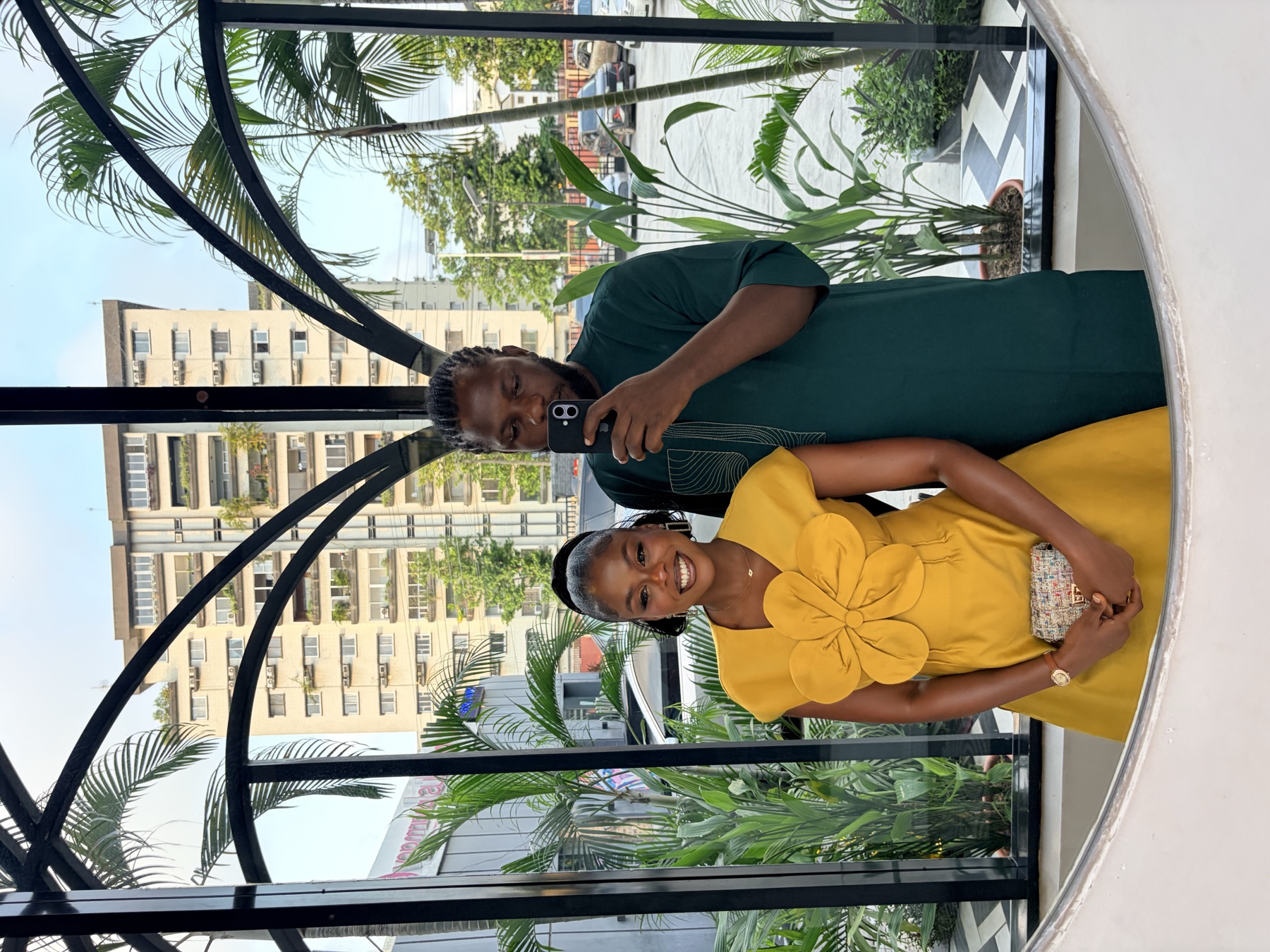 A wedding moment with floral decor
